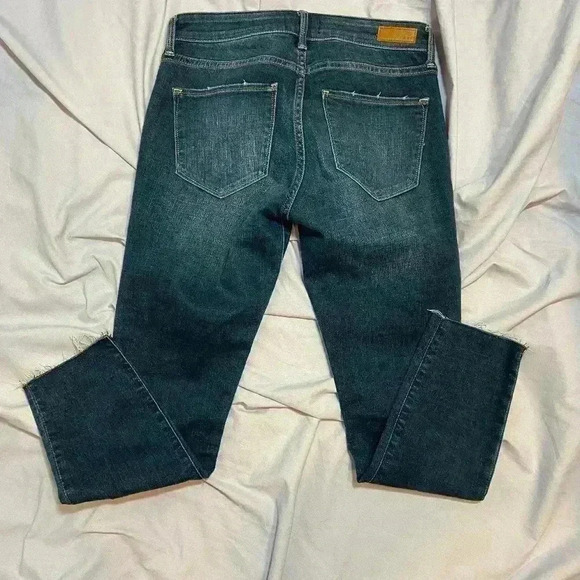Abercrombie & Finch Womens 2S/26 Harper Ankle Jeans|Dark Wash|Cut Off|Distressed - Picture 2 of 10